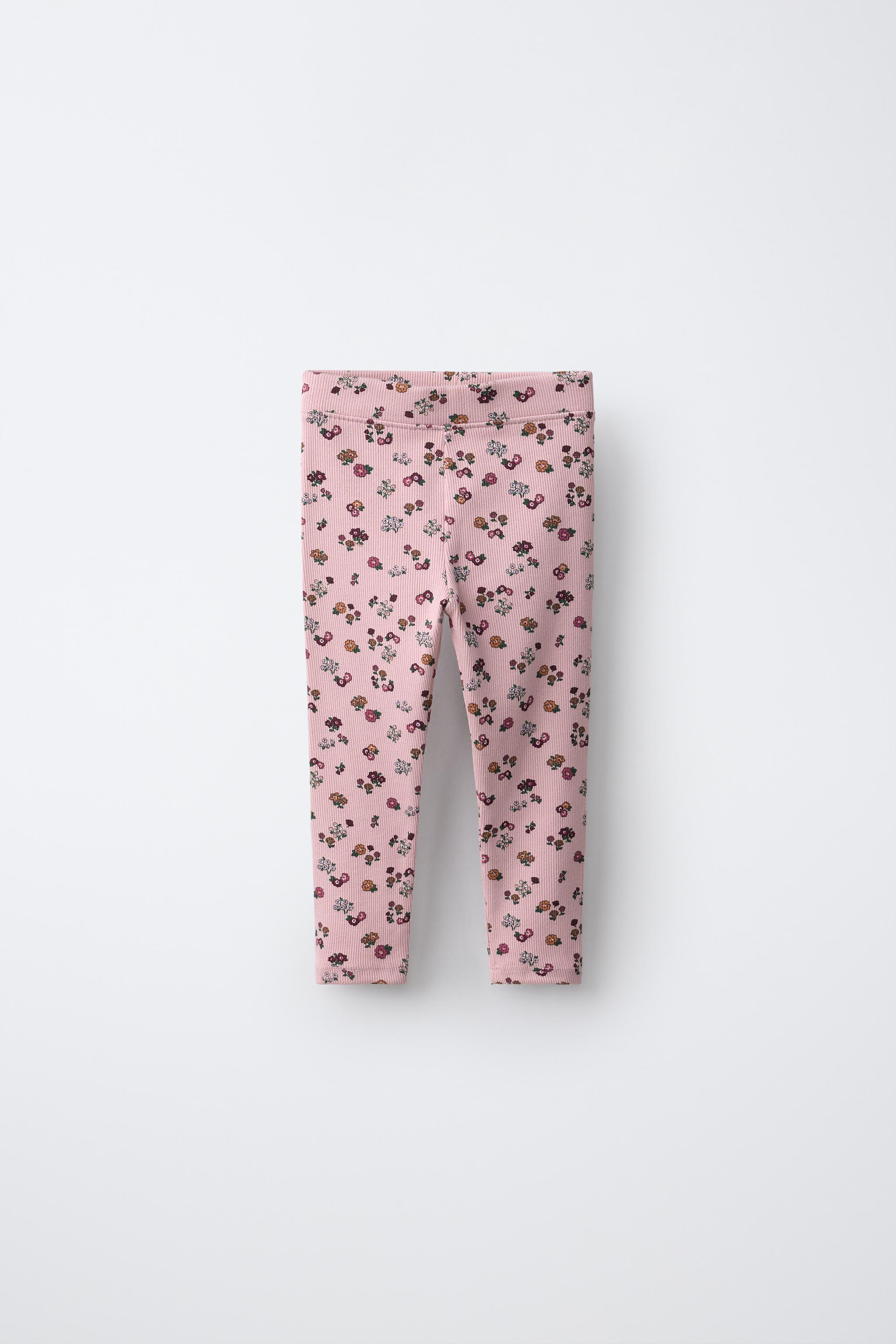 LEGGING CÔTELÉ IMPRIMÉ À FLEURS